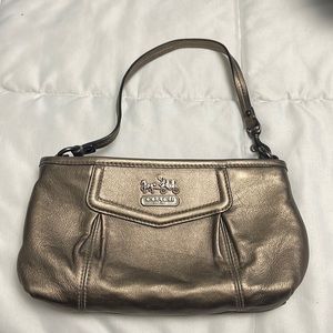 Bronze Metallic Coach Wristlet/Clutch. Good condition SM/PF home.
